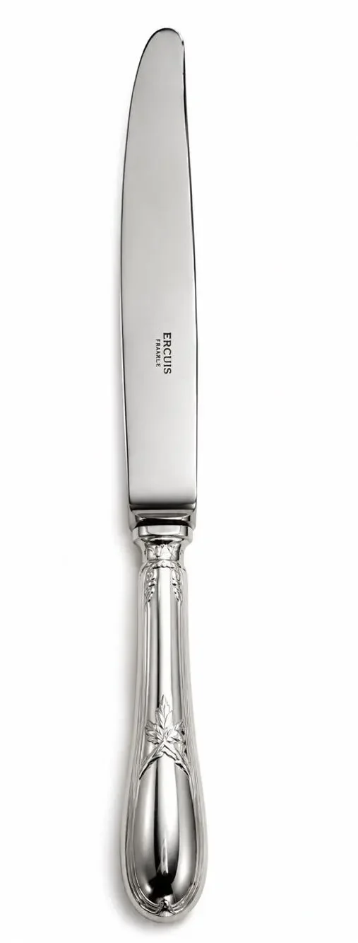 Ercuis France Lauriers Dinner Knife 8.5” Silver Plate Flatware Replacement VTG